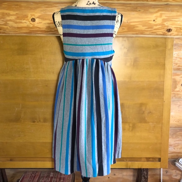 Marc By Marc Jacobs vintage Striped Fleece Ruffle Dress in size L - Picture 10 of 12